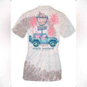 Assorted Sizes: TIE DYE 'GIRLS JUST WANNA HAVE SUN' FLAMINGO JEEP TEE- NWT